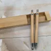 In-stock bamboo pen set, metal hook, bamboo and wood rod, touch head, ballpoint pen, printed color logo, advertising pen Specification image